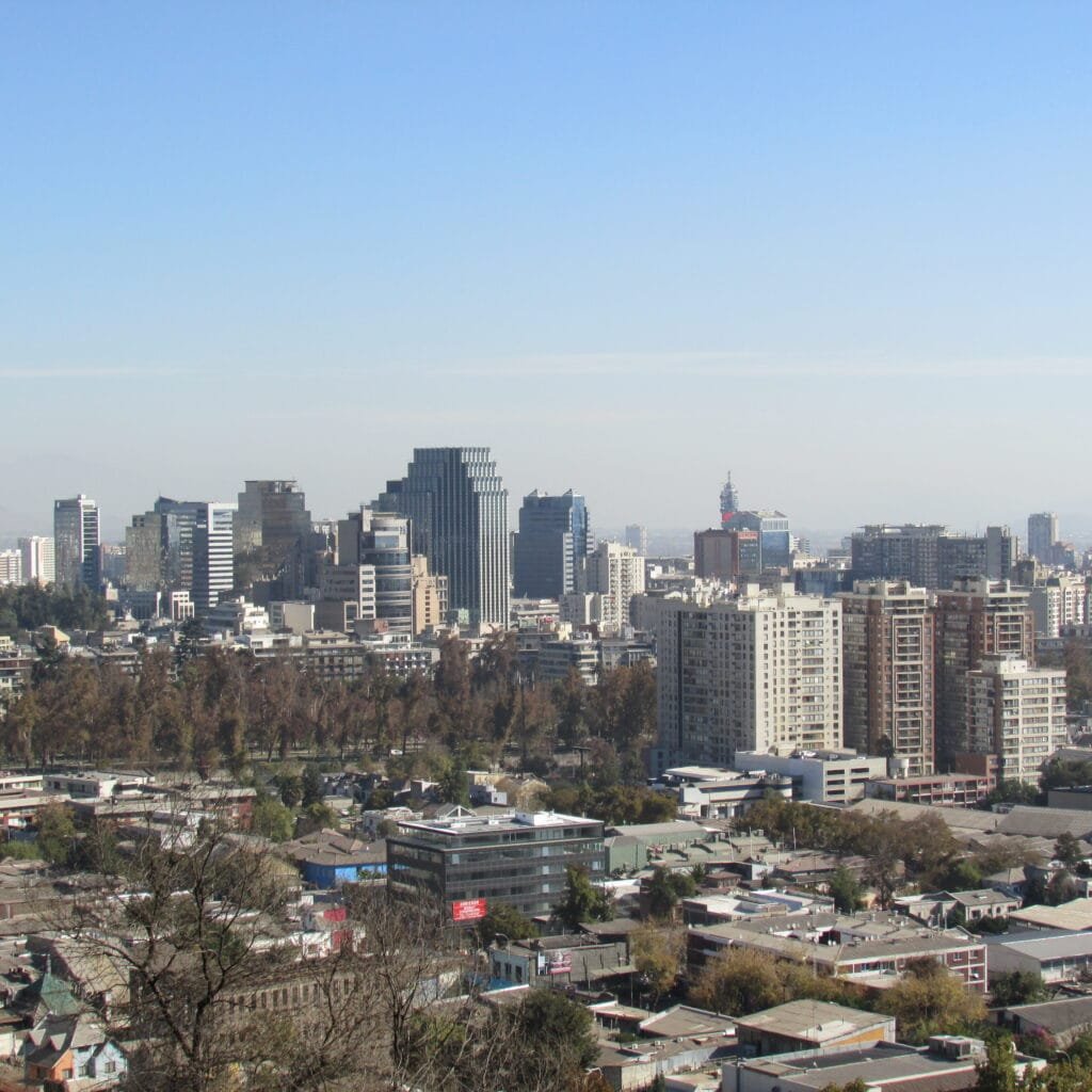 Vista Panoramica de Santiago de Chile.