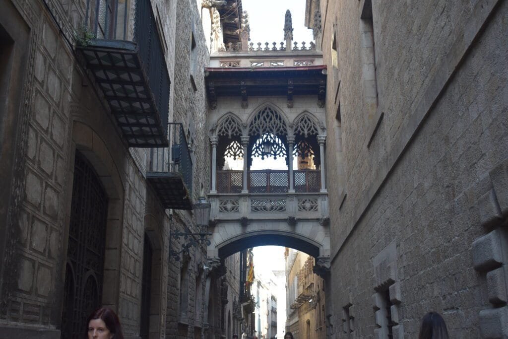 Pont del Bisbe (Puente del Obispo), Calles del Barrio Gótico