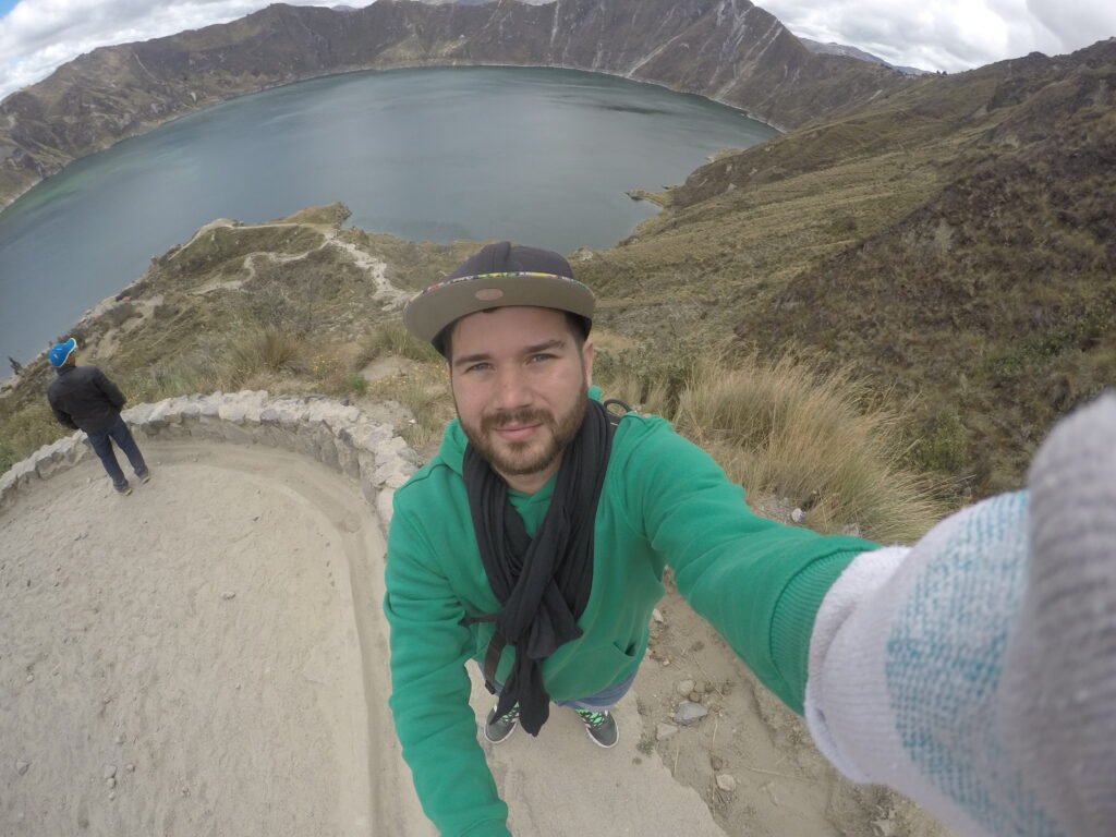 Selfie de Volcan de Quilotoa, Ecuador