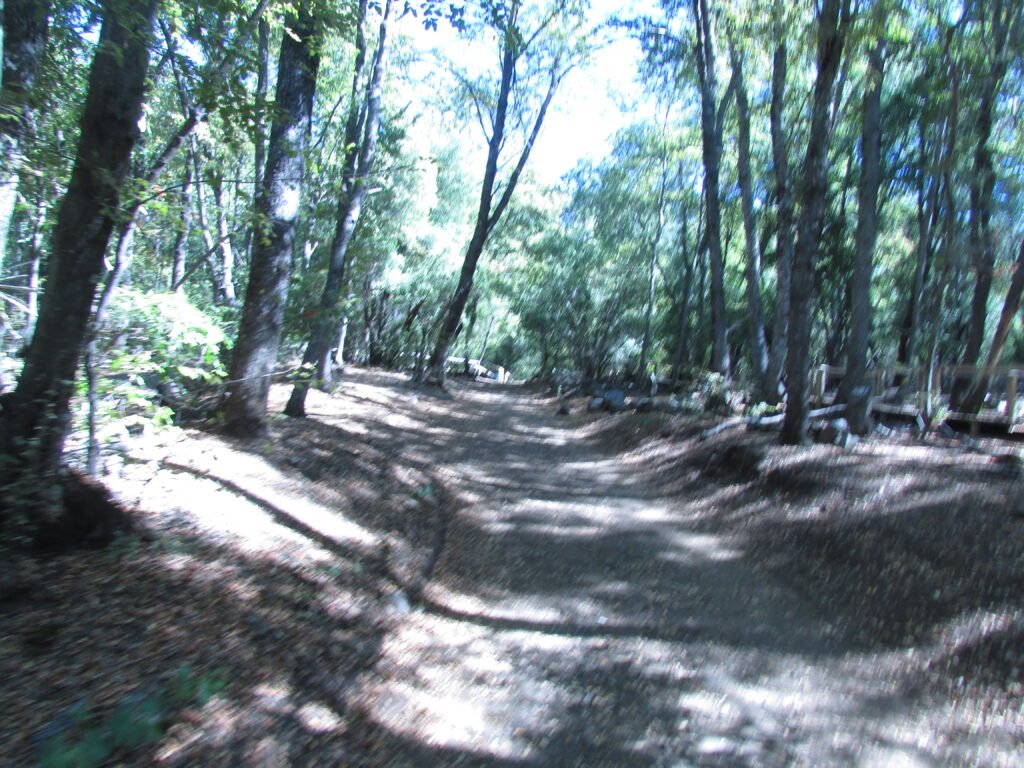 Sendero para caminata en el parque de las 7 Tazas, Chile 