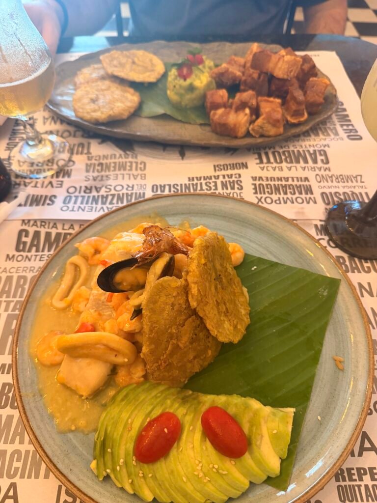 Comida en Cartagena de Indias, Colombia.