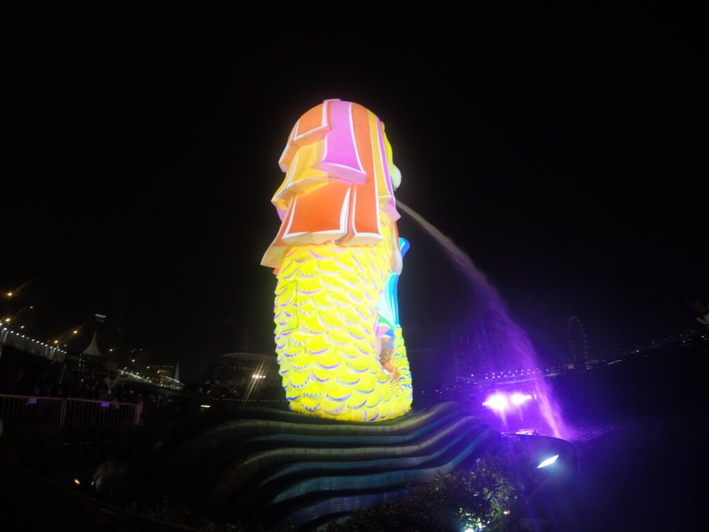 estatua del Merlion en Singapur