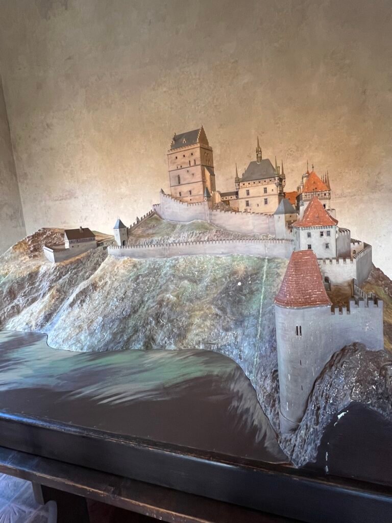 Maqueta de como lucia el castillo años atras. Republica Checa
